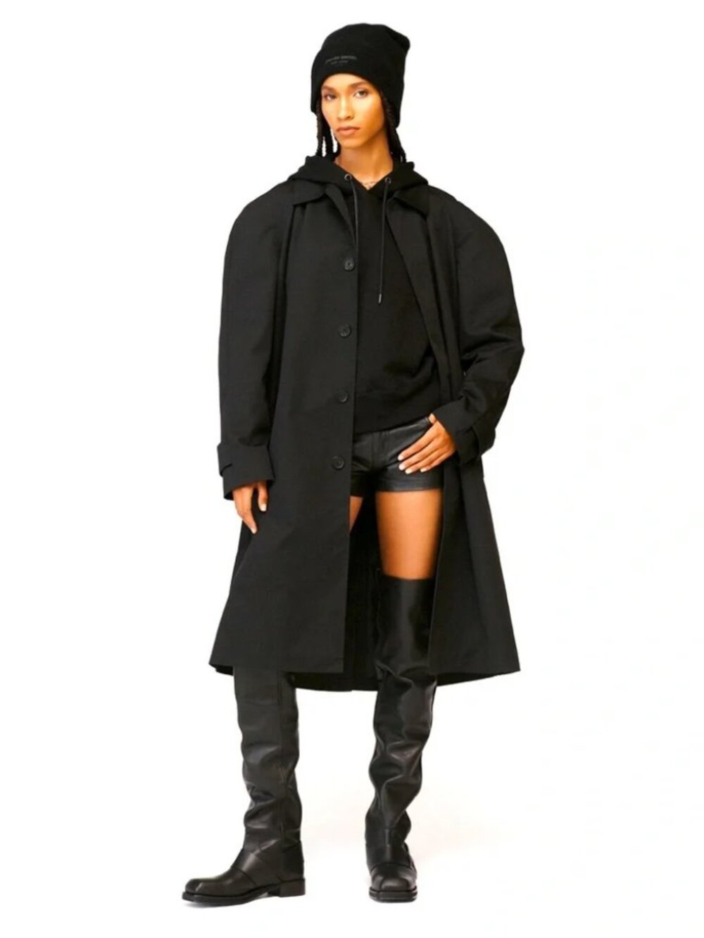 Zara x Steven Meisel Black Cotton Blend Coat